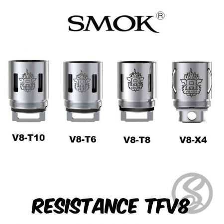déclinaisons de résistances pour tfv8 de smok