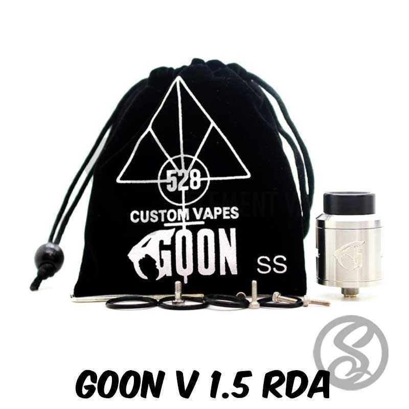 dripper Goon V1.5 RDA 528 Custom Vapes coloris acier