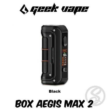 coloris black de la box seule aegis max 2 de geekvape