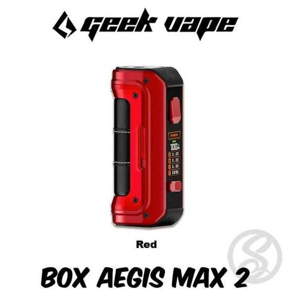 coloris red de la box seule aegis max 2 de geekvape
