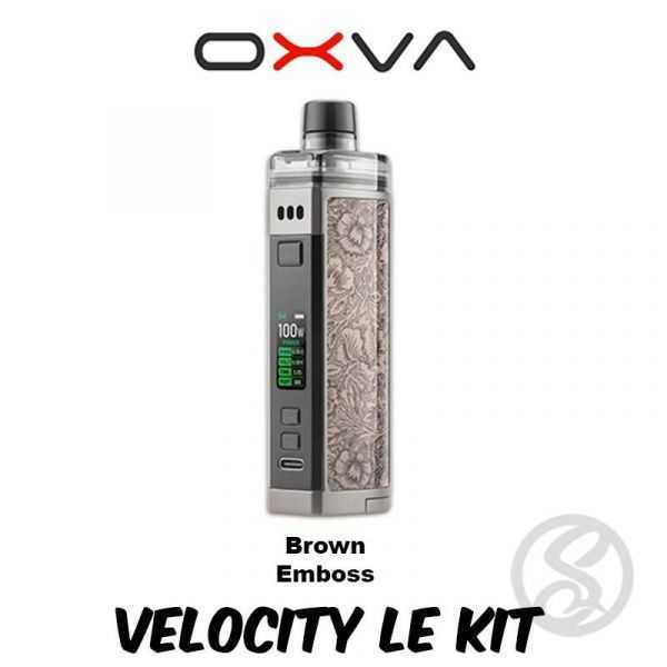 coloris brown emboss du kit velocity le oxva 2022