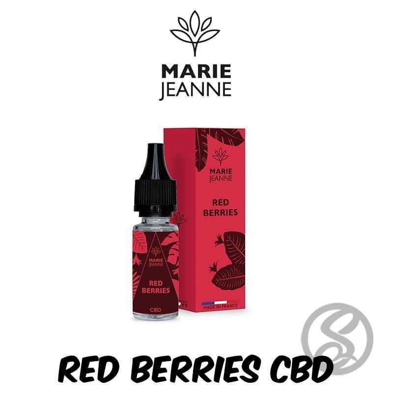 bouteille et packaging eliquide cbd red berries de marie jeanne