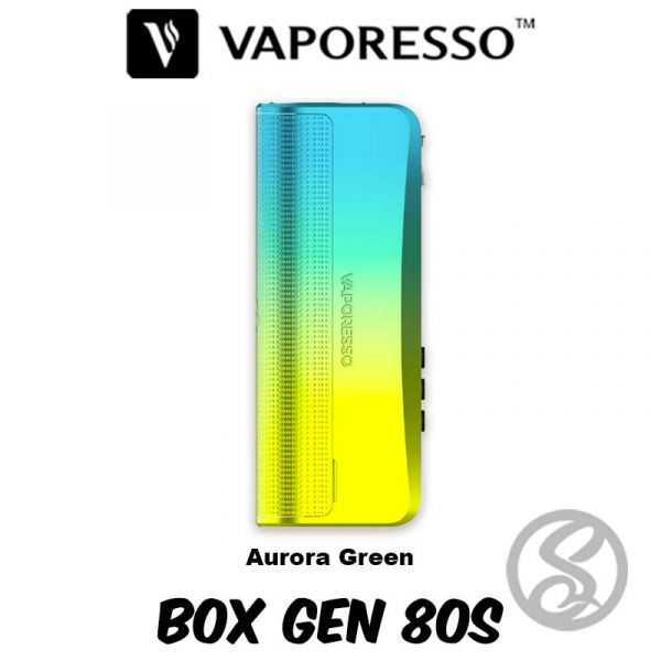 coloris aurora green de la box gen 80 s de vaporesso