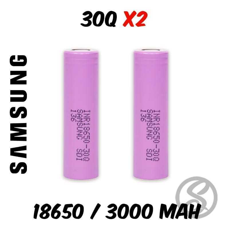 Pack 2 Accus 18650 Samsung 30Q - 3000mah à 13,90€