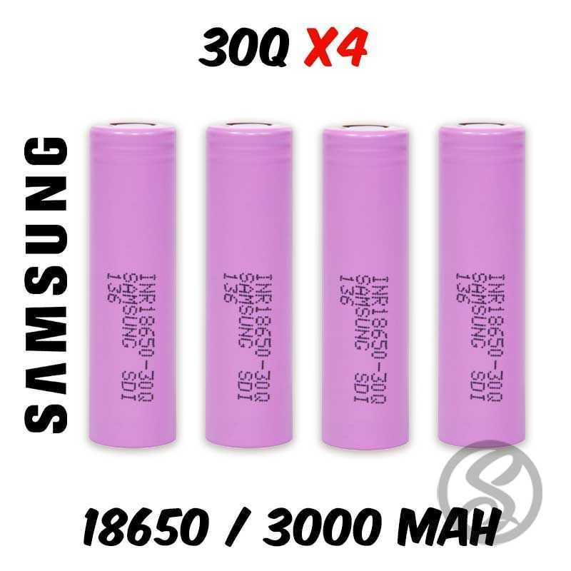 pack x4 accus 18650 samsung 30Q 3000 mah pack x4 accus 18650 samsung 30Q 3000 mah