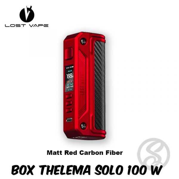 box thelema solo matt red carbon fiber
