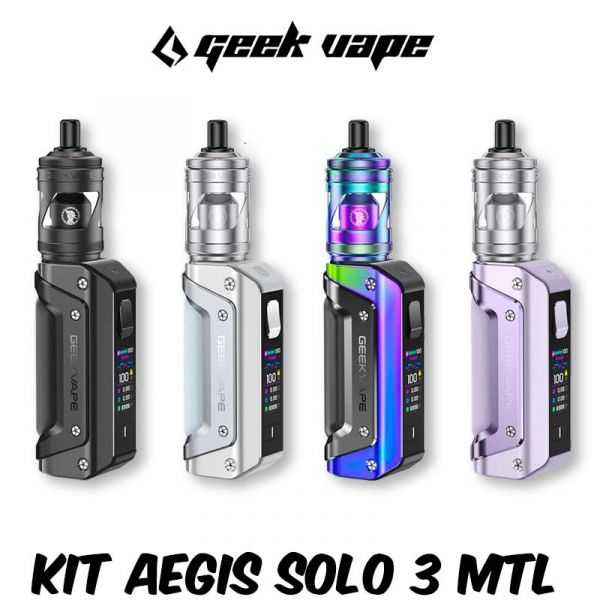 Kit Aegis Solo 3 MTL - GeekVape - kits-complets - Smoke Vape Shop Rouen