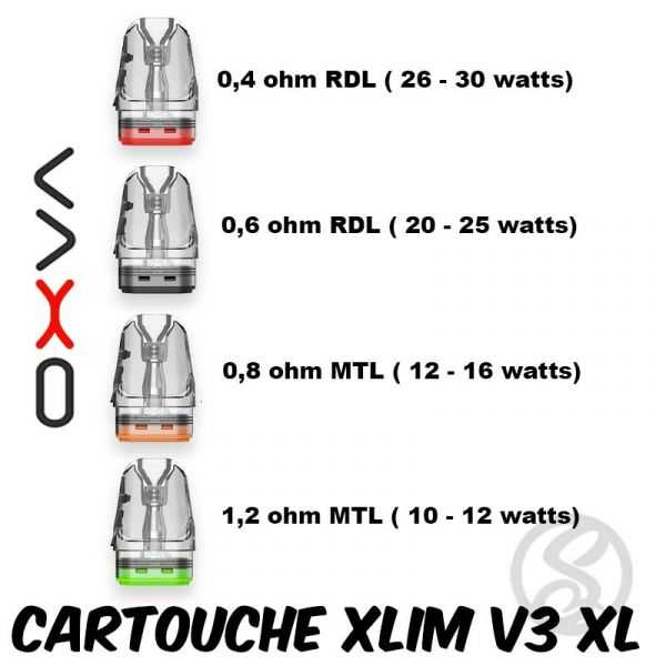 Cartouche Xlim V3 XL - 3ML - Oxva - accueil - Smoke Vape Shop Rouen
