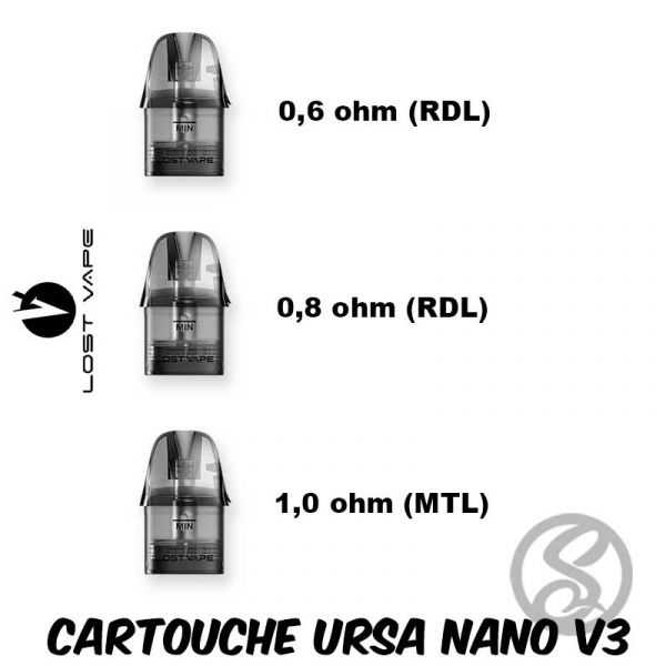 Cartouche Ursa Nano V3 - Lost Vape - cartouches-lost-vape - Smoke Vape Shop Rouen
