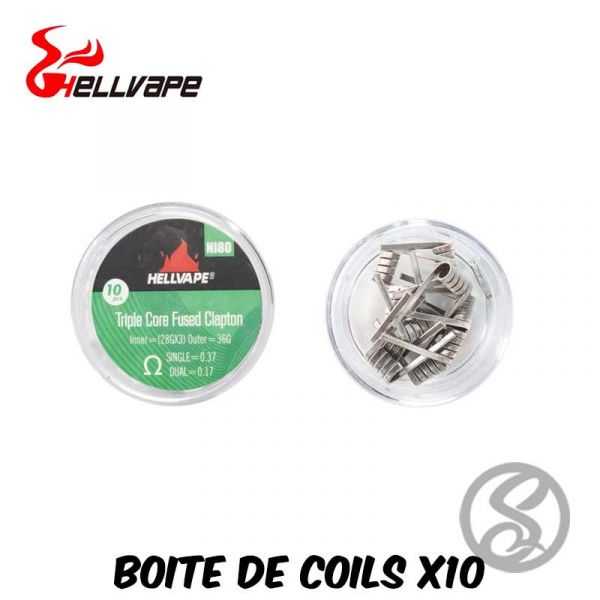 Coils NI80 Triple Core Fused Clapton (10pcs) - Hellvape - cottons-coils-fils - Smoke Vape Shop Rouen
