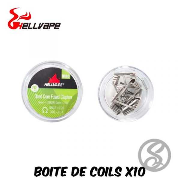 Coils NI80 Quad Core Fused Clapton (10pcs) - Hellvape - cottons-coils-fils - Smoke Vape Shop Rouen