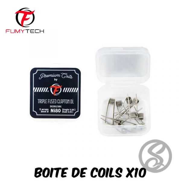 Triple Fused Clapton DL Ni80 0.30Ω New Version (10pcs) - Fumytech - cottons-coils-fils - Smoke Vape Shop Rouen