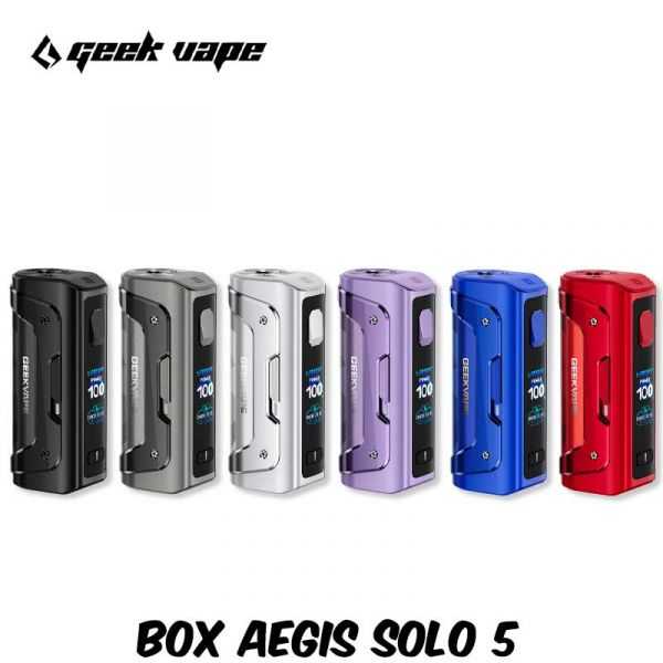 Box Aegis Solo 5 100W - GeekVape - kits-complets - Smoke Vape Shop Rouen