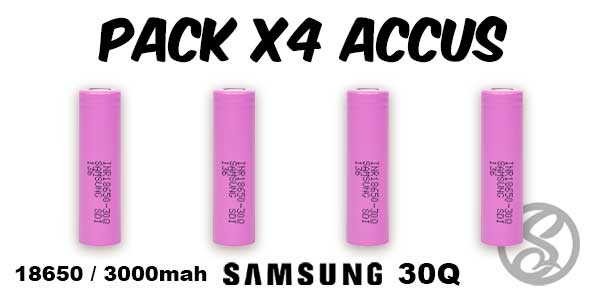 pack 4 accus samsung 30q